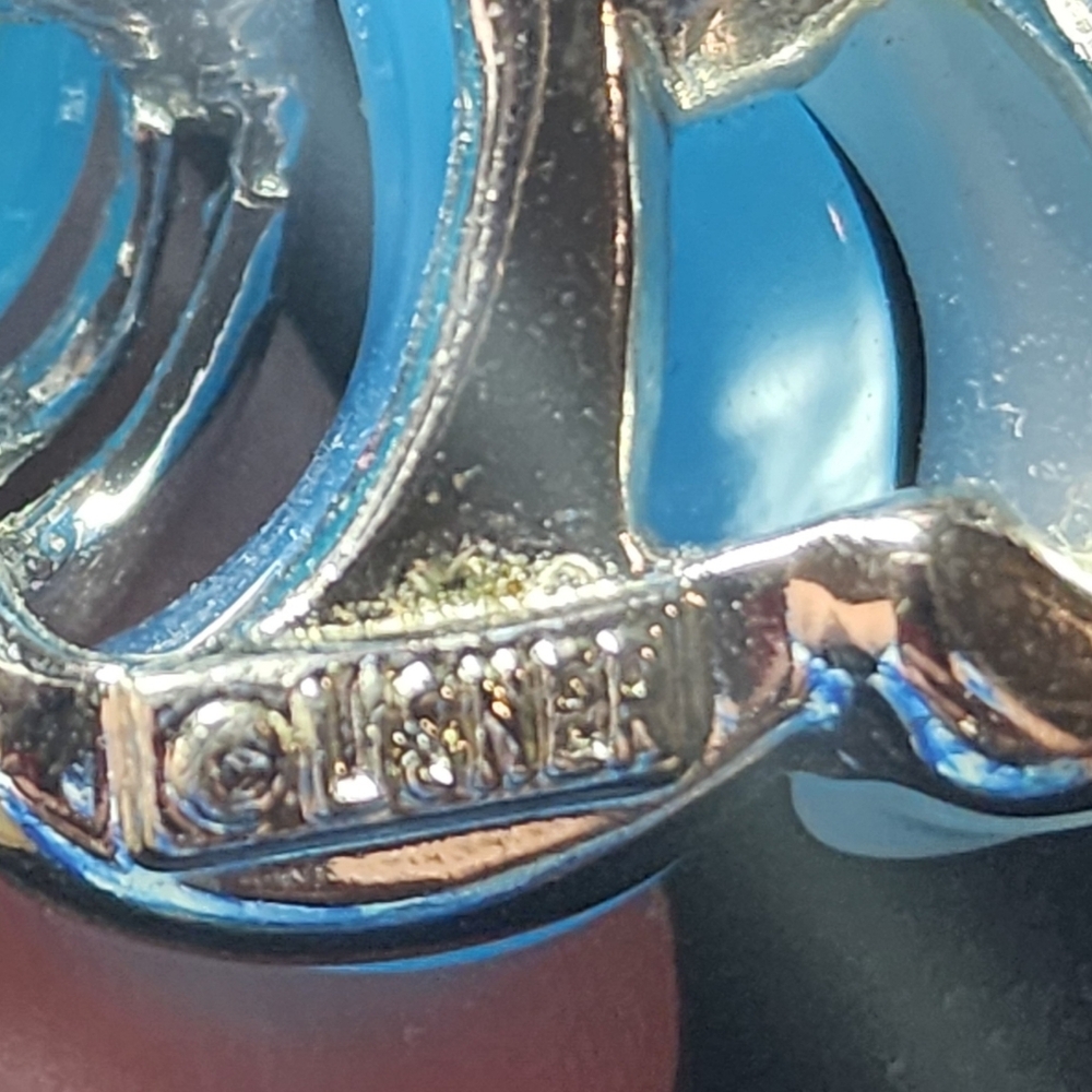 Vintage Lisner Blue Crescent Moon Brooch - Picture 3 of 4